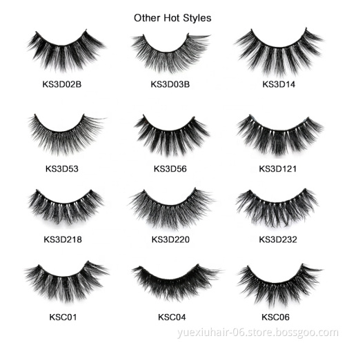 High Quality Own Brand Private Label 100% Real Mink Lashes 3d Mink Eyelashes